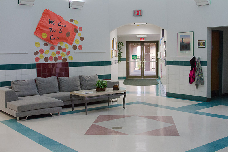 An example of a nice center lobby and entryway