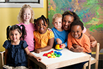 A diverse group of children